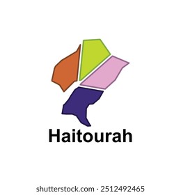 Haitourah map. vector map of Lebanon Country colorful design, illustration design template on white background
