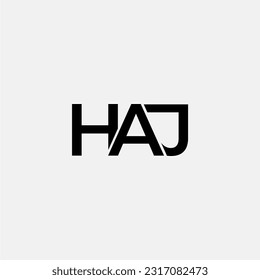 HAJ initial letter monogram logo