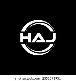 HAJ Logo Design, Inspiration for a Unique Identity. Modern Elegance and Creative Design. Watermark Your Success with the Striking this Logo.