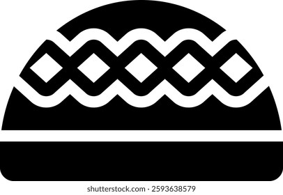 hajj hat icon design glyph style