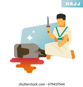 Hajj icon collection set. Vector illustration