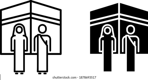 Hajj-Symbol, Kaaba-Symbol, Vektorgrafik