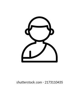 Hajj Icon. Line Art Style Design Isolated On White Background