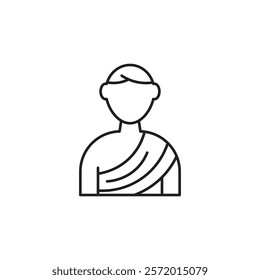 Hajj icon in liner stroke style