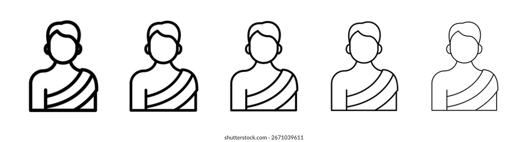 Logotipo de icono Hajj en colección de líneas de trazo