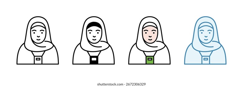 Conjunto de iconos de Hajj Colección de estilo múltiple