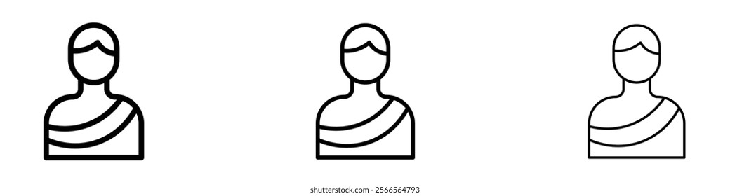 Hajj icon in tree different line stroke sizes.