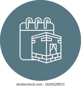 Hajj Line Vector Diseño de iconos