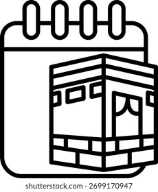 Hajj Line Vector Diseño de iconos