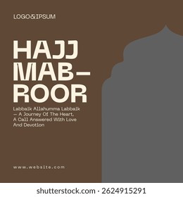 Plantilla de medios sociales Hajj Mabroor Eid al Adha Mubarak 
