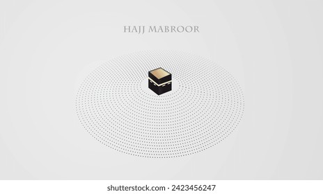 Hajj Mabroor, Kaaba vector top view design for Hajj in Saudi Arabia, Arabic Translations:, Eid, hajj, kaaba vector design for hajj mabroor.