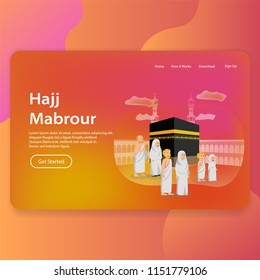 Hajj Mabrour Landing Page Web Template UI Design