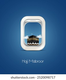 Hajj Mubarak and Eid Adha Mubarak Translation: Eid Mubarak design with khana kaba illustration.
hajj mabroor
