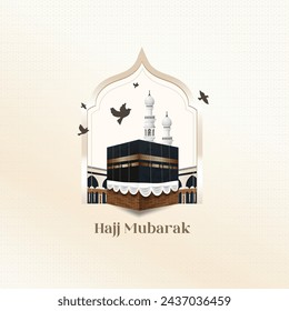 Hajj Mubarak Islamic pilgrimage Kaaba background