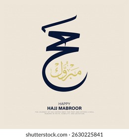 Hajj Mubarak. Kaaba vector design. translations; hajj mubarak, creative design for social media post. Eid Mubarak ads, hajj, 3d illustration