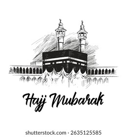 Hajj Mubarak- Kaba - Vector Or Eps