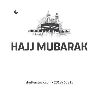 Hajj Mubarak, Hajj Mabroor, Happy Hajj Mubarak, Hajj, Muslims, Mecca, Makka, Islam, Typographic design, Islamic Event, Vector, Typography, Icon