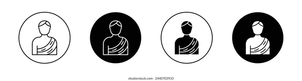 Hadsch Leute Icon Set. Islamisches Hadsch oder umrah Person Vektor-Symbol.