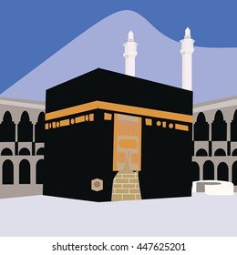 Hajj/ Pilgrimage Background. Kaaba, the sacred mosque