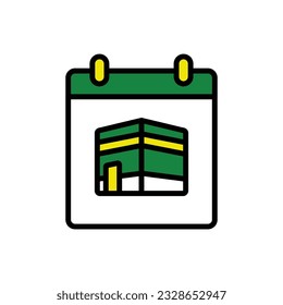Ilustración de vectores de iconos de programación de Hajj