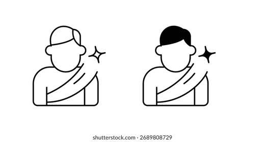 Icono de conjunto de Hajj con fondo blanco Vector Ilustración de stock