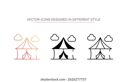Projeto de ícone de tenda Hajj com ilustração de estoque de fundo branco