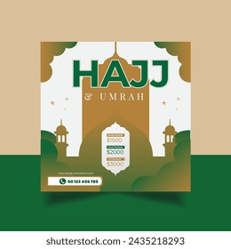 
Hajj and Umrah Flyer Hajj template design  hajj social media post template