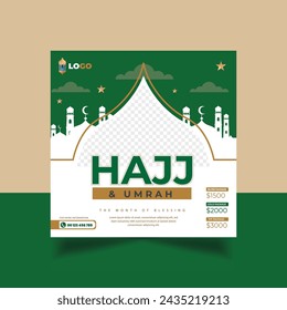 
Hajj and Umrah Flyer Hajj template design  hajj social media post template