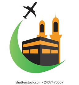 a  hajj and umrah logo illustration