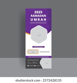 Hajj And Umrah Roll up banner design template