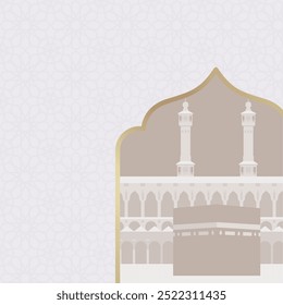 Hajj and Umrah themed square template