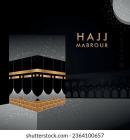 Hajj Umroh Mabrour Mecca Islamic Umrah Prayer Holy Ka'bah Kaaba Muslim Pilgrimage Starry Night