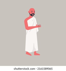 Hajj Umroh Pray Shaved Hair Stock Vector (Royalty Free) 2161589065 ...