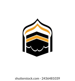 Hajj and umroh travel agency vector logo design