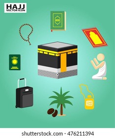 hajj vector icon isolated