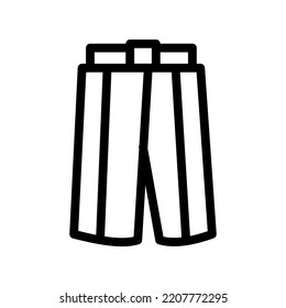 hakama line icon illustration vector graphic