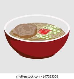 Hakata ramen vector illustration