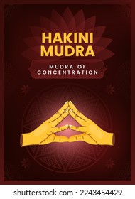 Hakini Mudra Hand Gesture - Vector illustration