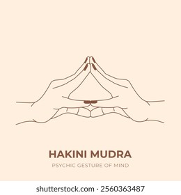 HAKINI MUDRA. YOGA. Yogic hand gesture. Yoga hand mudra.