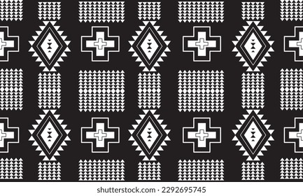 Haku Geometric Moroccan Tribal.seamless pattern. Native ornament. Ethnic South Western decor style. Boho ornament. Mexican blanket, rug. Woven carpet . Print.pillowcase.chair