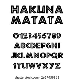 Hakuna Matata Themed Font and Alphabet Set