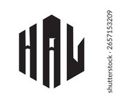 HAL letter design. HAL letter technology logo design on white background. HAL Monogram logo design for entrepreneur and business