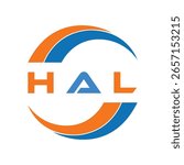 HAL letter design. HAL letter technology logo design on white background. HAL Monogram logo design for entrepreneur and business