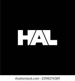 HAL letter monogram typography logo vector