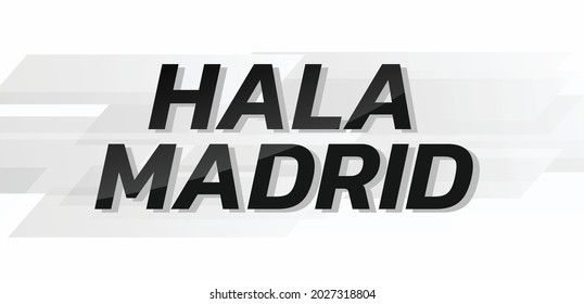 Hala Madrid text with texture background design vector