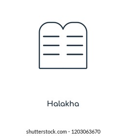 Halakha concept line icon. Linear Halakha concept outline symbol design. This simple element illustration can be used for web and mobile UI/UX.