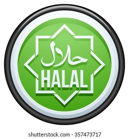 Halal button icon