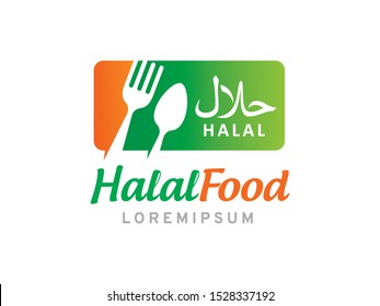 Halal Food logo symbol or icon template