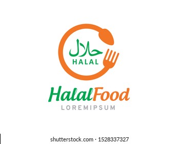 Halal Food logo symbol or icon template