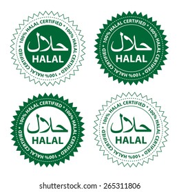 Halal Food Product Label.